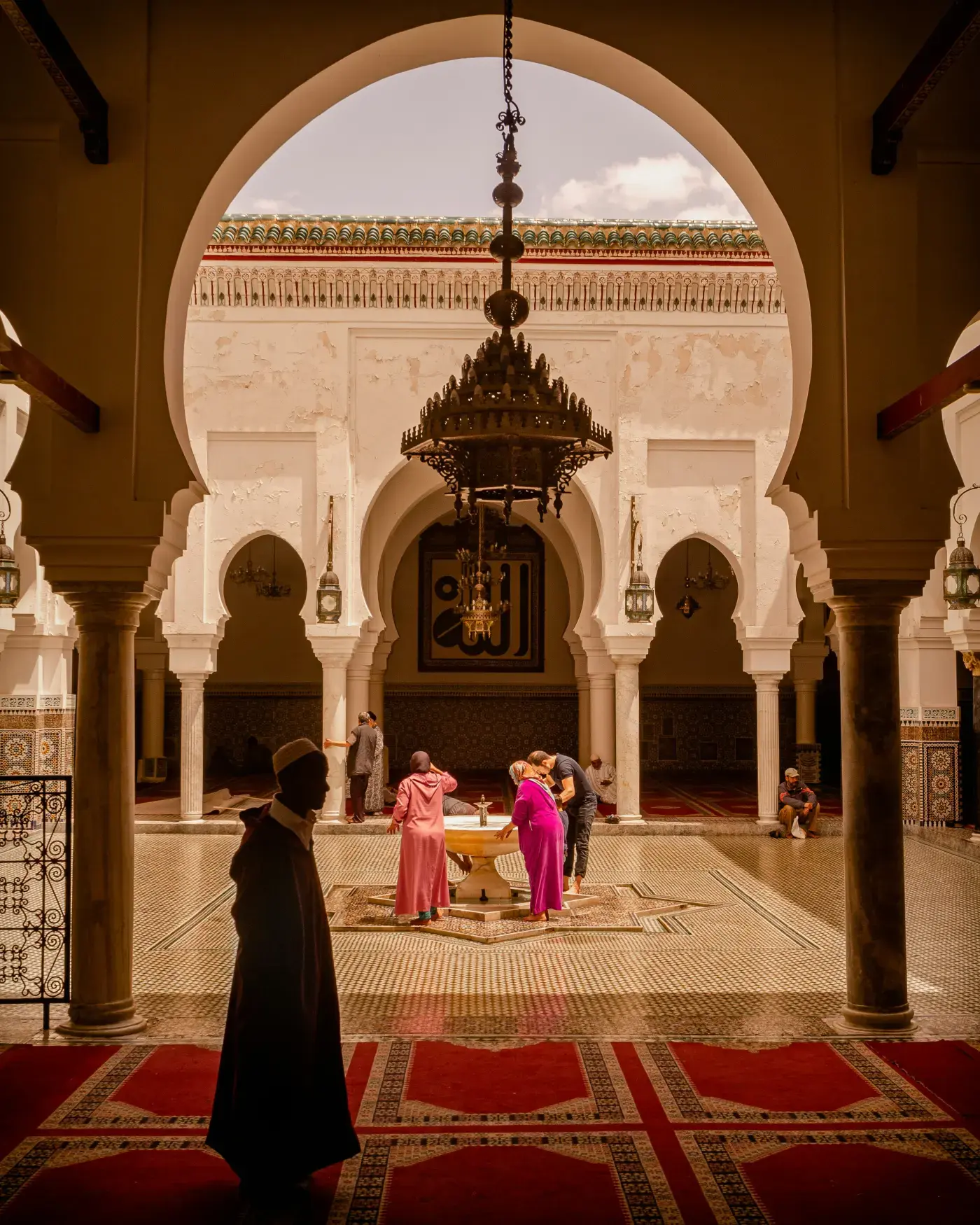 Tilework in a Marrakech courtyard