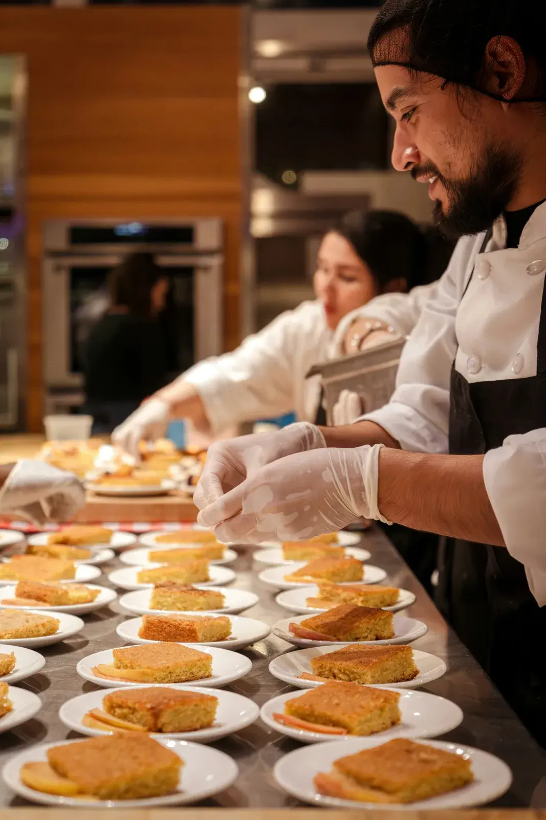 A cooking class in progress