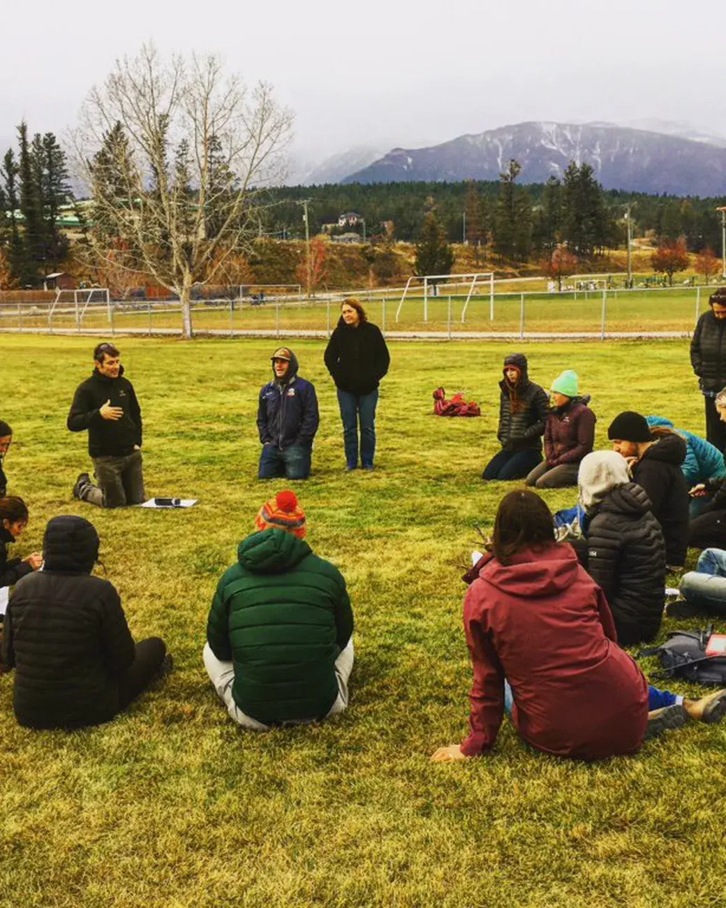 An outdoor experiential workshop
