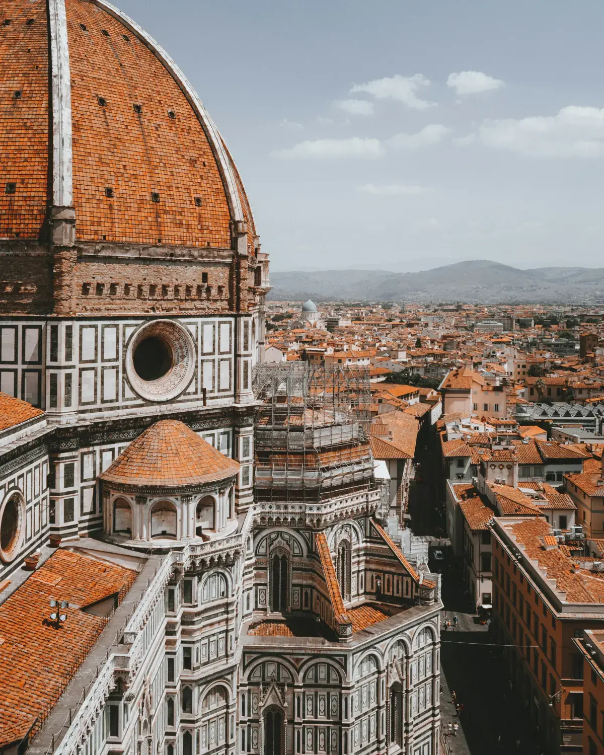 The Duomo in Florence, and the roofs below it