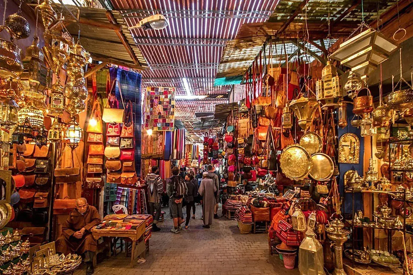 A traditional souk in Morocco